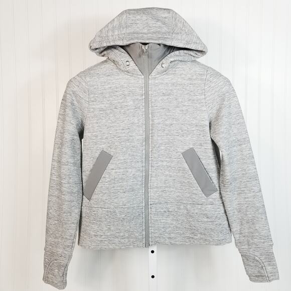 Athleta Zip Up Hooded Jacket Gray XS - Picture 1 of 7